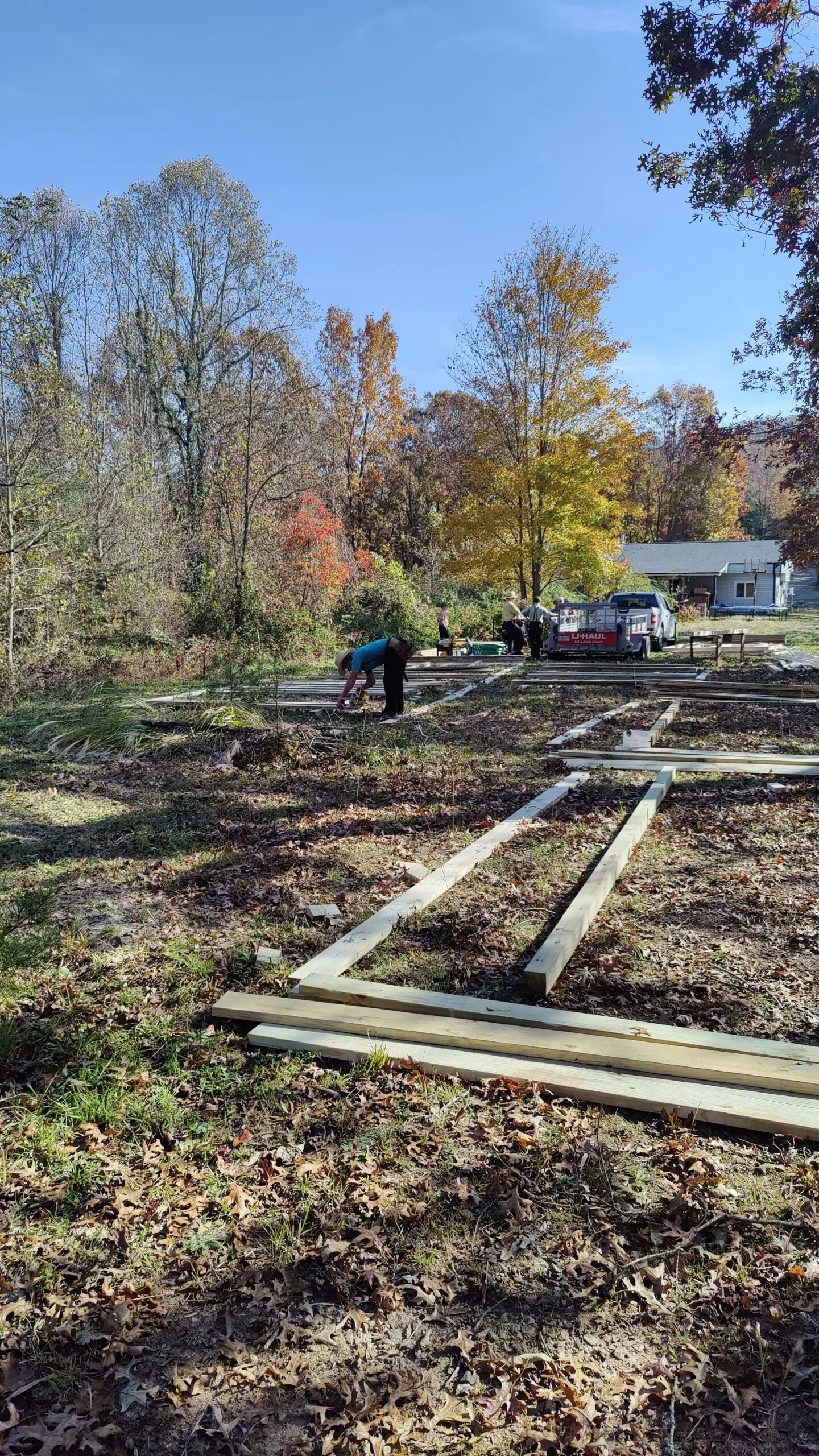 Wooden floor frames for tiny homes